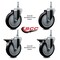 Service Caster 5 Inch Black Polyurethane 10 MM Threaded Stem Caster Set 2 Brakes SCC SCC-TS20S514-PPUB-BLK-M1015-2-PLB-2 - alternate 3
